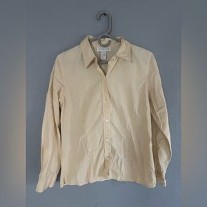 Doncaster pale yellow button up - size 8